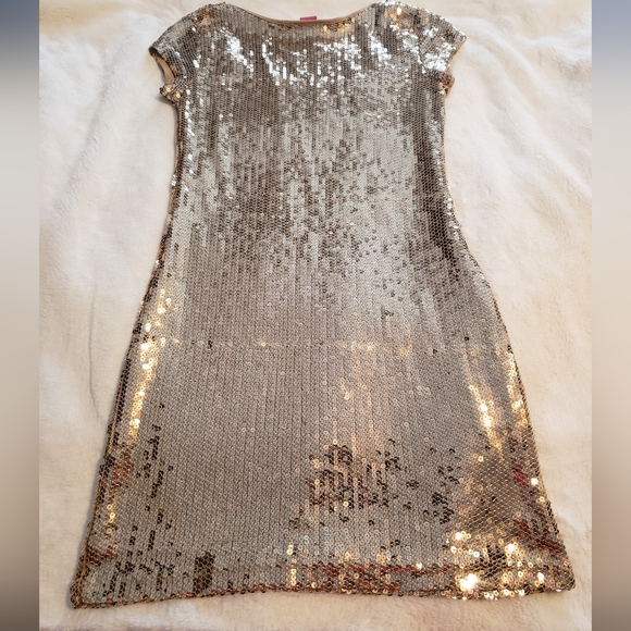 Gold Sequin Demanding dress M - Picture 3 of 4